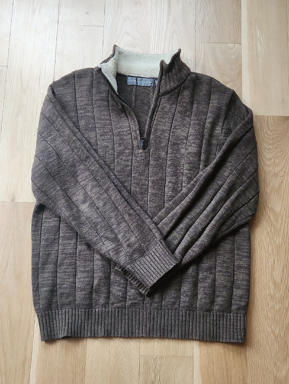 Vintage 90s Oscar De La Renta 3/4 Zip Sweater